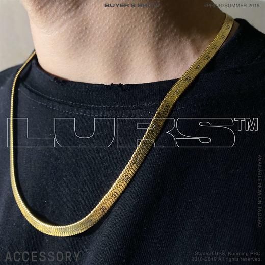 LURS官方店铺20新款原创设计国潮钢尺蛇骨项链男ins嘻哈蹦迪网红 商品图2