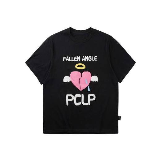 PCLP(PERCLIPS) 裂心LOGO潮流印花短袖男国潮牌纯棉宽松半袖t恤男 商品图4