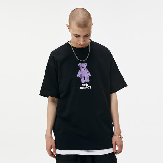 FPA(VENGETICE) 破烂小熊印花短袖T 潮流印花国潮牌宽松圆领夏季 商品图1