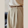 【M码专享】欧芮儿直筒宽松休闲裤女2021新款高腰腰带压褶廓形通勤短裤 商品缩略图2