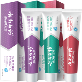 云南白药益生菌清新口气平衡口腔环境净白牙齿牙膏套装3支315g