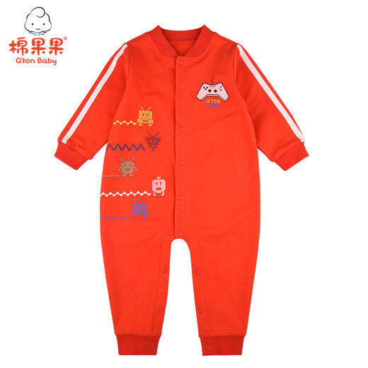 直播间下单三件起发货棉果果春秋季男童氨棉棉毛休闲连体衣连身衣哈衣M12722221442 商品图0