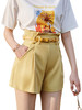 欧芮儿黄色休闲裤女2021新款高腰显瘦气质经典百搭垂坠感短裤 商品缩略图3
