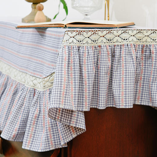 复古立体条纹森系简约钢琴巾 商品图2