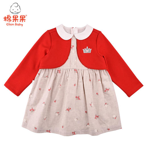 商场同款棉果果春秋季女童假两件连衣裙M22700221515 商品图2