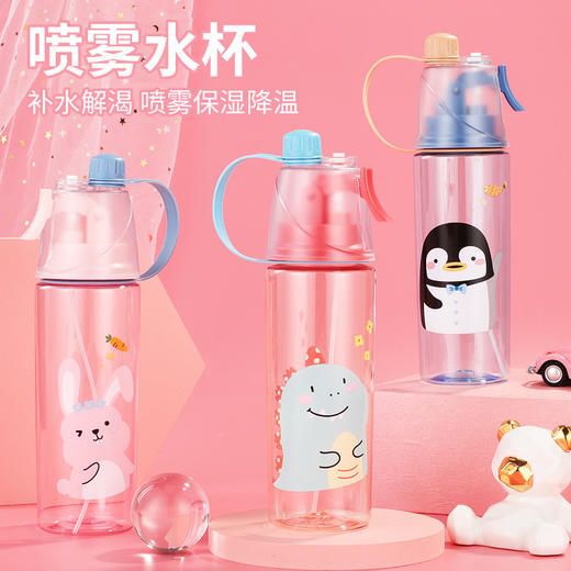 卡通运动喷雾水杯600ML 商品图2