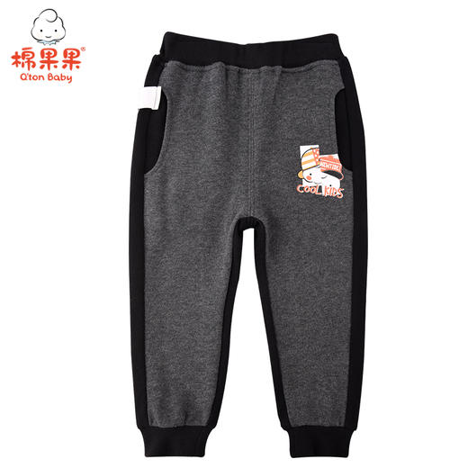 商场同款棉果果春春秋季男童大毛圈拼接长裤M312200221471 商品图0
