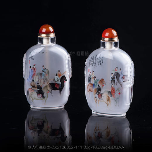 【丽人行】水晶内画鼻烟壶-ZX2106052 商品图5