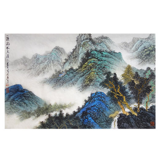 黄 戈 -真迹-山水画《一溪流水玉涓涓》 书房 客厅 办公室 商品图1