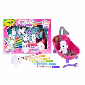 美国Crayola绘儿乐百变泡泡宠物浴室套装可水洗水彩笔涂鸦公仔宠物礼盒