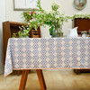 经典菱形格纹桌布茶几餐桌亚麻桌布 商品缩略图0