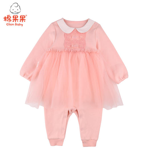 商场同款棉果果秋季女童氨棉棉毛公主风套头连体衣连身衣哈衣M322727221514 商品图1