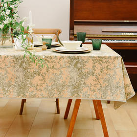 法式丛林线描桌布新中式茶几餐桌布