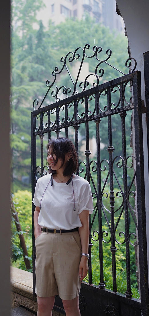 可盐可御女人味 前短后长丝光棉真丝T恤大T恤女 商品图1