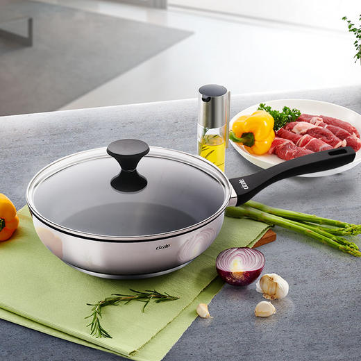 cizzle喜时【安馨】28cm涂层煎炒锅带盖C8104 商品图0