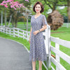 FW  515雪纺连衣裙五十岁中年妈妈洋气质裙 商品缩略图2