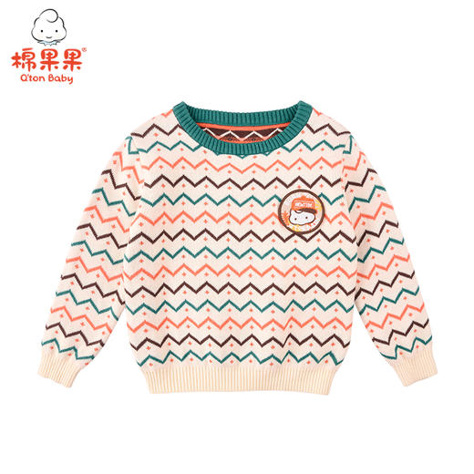 商场同款棉果果春秋季男童纯棉线提花毛衣M312160521460 商品图1