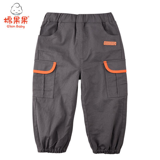 棉果果春秋季新品男童水洗棉休闲长裤M312200221452 商品图0
