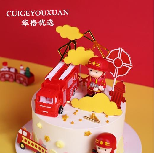 消防员 车子 儿童蛋糕 商品图1
