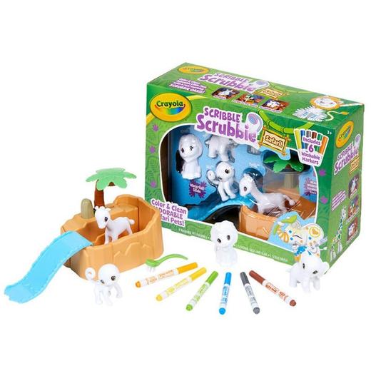 美国Crayola绘儿乐百变泡泡宠物浴室套装可水洗水彩笔涂鸦公仔宠物礼盒 商品图1