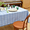 经典菱形格纹桌布茶几餐桌亚麻桌布 商品缩略图2