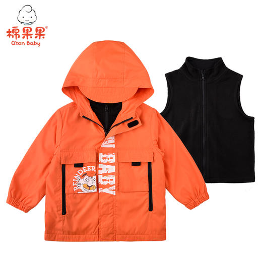 商场同款棉果果春秋季男童涤丝纺内里摇粒绒防风长袖外套M312100321465 商品图0