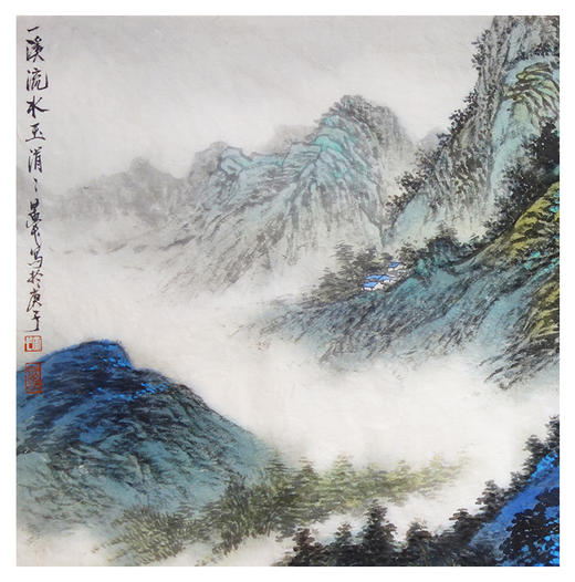 黄 戈 -真迹-山水画《一溪流水玉涓涓》 书房 客厅 办公室 商品图2