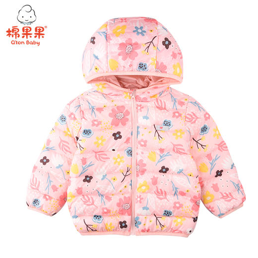 商场同款棉果果春秋季女童轻薄印花羽绒服M322102921502 商品图1