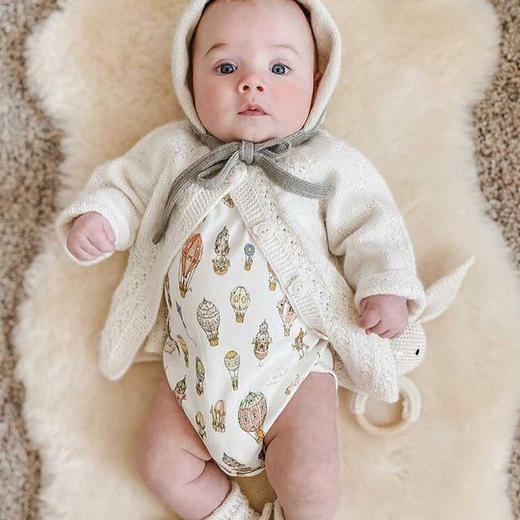 法国Atelier Choux 印花包屁衣 柔软 天然透气 舒适 宝宝连体包屁衣 3-18m 商品图2