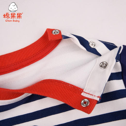 商场同款棉果果秋季男童小毛圈条纹圆领卫衣M312180221434 商品图4
