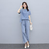 HR  WL215539时尚简约风盘扣休闲牛仔套装 商品缩略图1