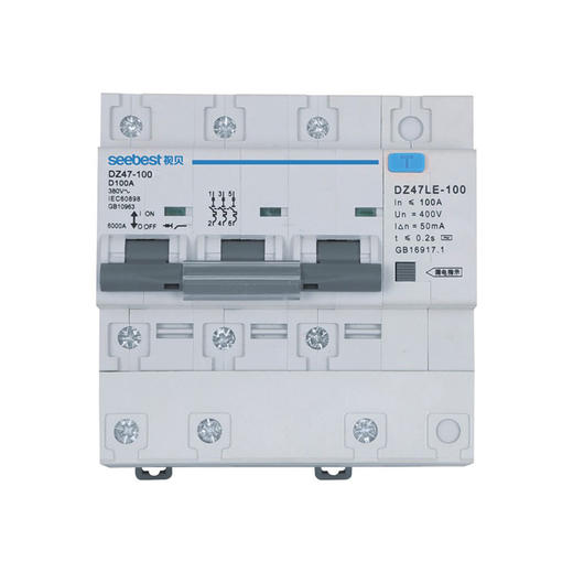 视贝漏电断路器漏电/DZ47LE-125/3P+N/100A 商品图0