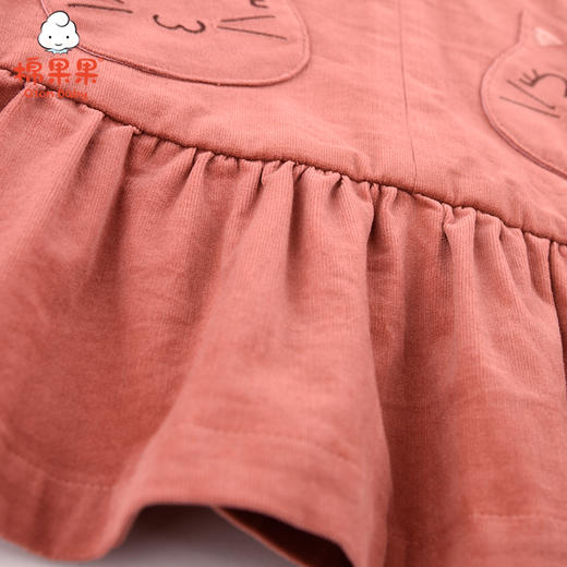 商场同款棉果果春秋季女童细条绒背带裙M322703221509 商品图2