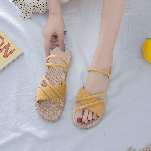 夏季外穿凉鞋时尚一字拖 女平底沙滩拖ins凉拖鞋女鞋 商品图9