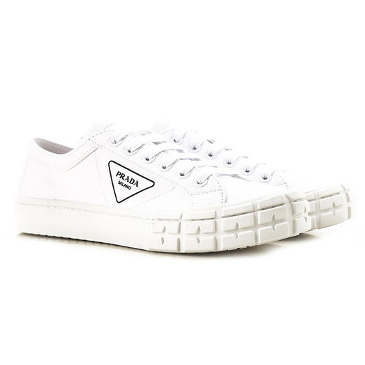 PRADA 普拉达 男士运动鞋 白色 2EG302 GUD F0009 商品图0