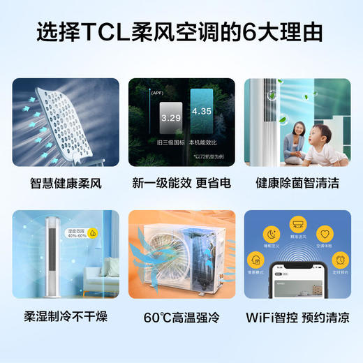 【TCL空调】TCLKFRd-72LW/D-MT21Bp(B1)大3匹新一级能效圆柱式冷暖变频柔风空调 商品图3