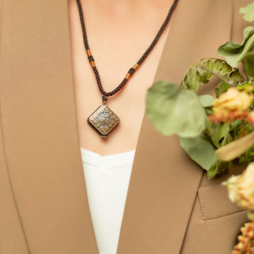 醍醐 菱形种子字嘎乌盒 金色 仿古色 两色可选 配项链编绳 商品图1