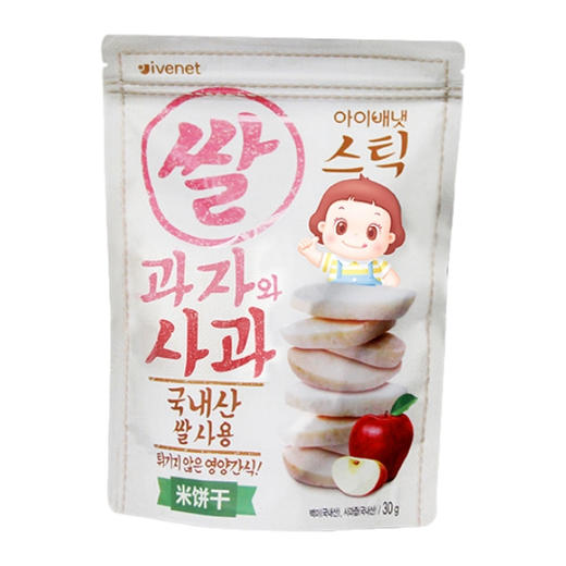 艾唯倪 宝宝有机米饼苹果味7个月30g  商品图0