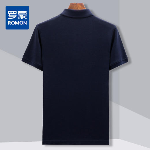 【全棉】罗蒙男式Polo衫夏季薄款纯色简约商务正装休闲男士T恤 商品图5