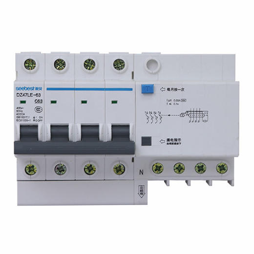 视贝漏电断路器漏电/DZ47LE-63/4P 商品图0