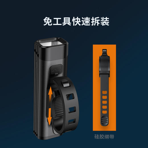 SUPERFIRE神火BL11自行车灯前灯usb充电强光远射夜骑山地车骑行装备铝合金手电筒 商品图2
