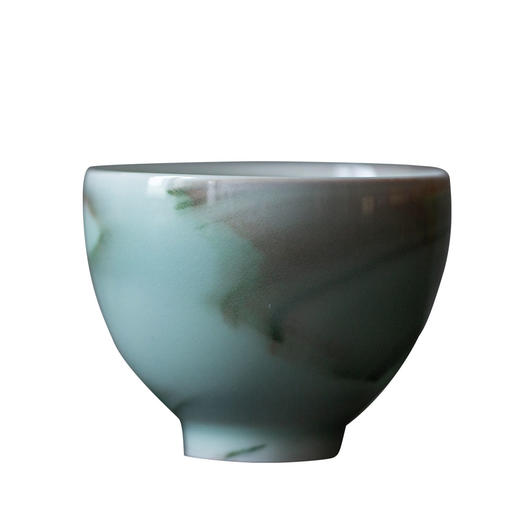 茶香记 绞泥粉晕鸡心杯龙泉青瓷110ml绞胎经典器型曾光波茶杯品杯 商品图4