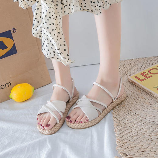 夏季外穿凉鞋时尚一字拖 女平底沙滩拖ins凉拖鞋女鞋 商品图8