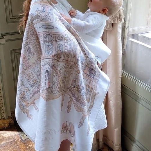 Atelier Choux 法国轻奢艺术羊绒四季盖毯70*120cm+同款包巾100*100cm 婴幼儿毯儿童被子成人披肩 | 50%羊毛 50%羊绒 商品图9