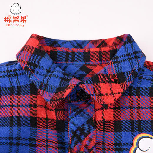 商场同款棉果果春秋季男童格子衬衣M312150221440码小建议拍大一码 商品图2