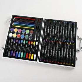 价值1500+ 假期献礼！村上*隆太阳花限量高端版画笔套盒升级版原木儿童礼盒 24色双头两用水彩笔+12色安全环保丙烯颜料+12色丝滑炫彩油画棒+8色可水洗彩色铅笔 送礼有面子！预售