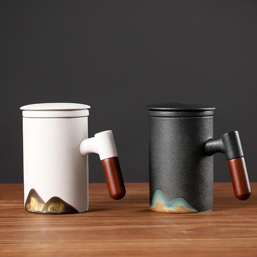 远山木柄泡茶杯 商品图0