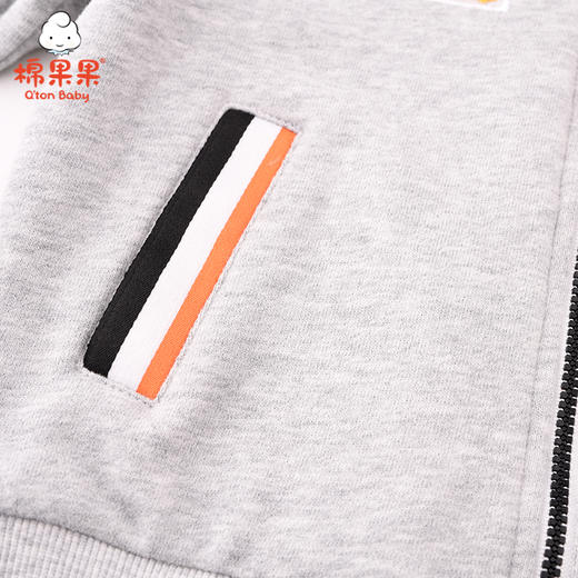 商场同款棉果果春秋季男童双纱磨毛大毛圈连帽运动外套M312100221461 商品图6