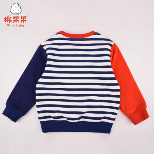 商场同款棉果果秋季男童小毛圈条纹圆领卫衣M312180221434 商品图2