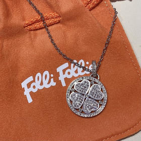 芙丽芙丽/Folli Follie 带钻四叶草项链镀s925银